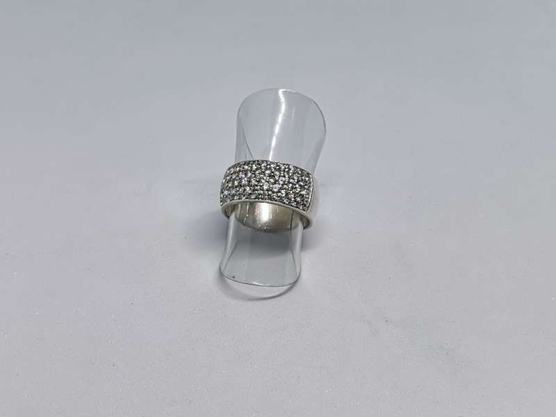 Dazzling Silver Pave ring