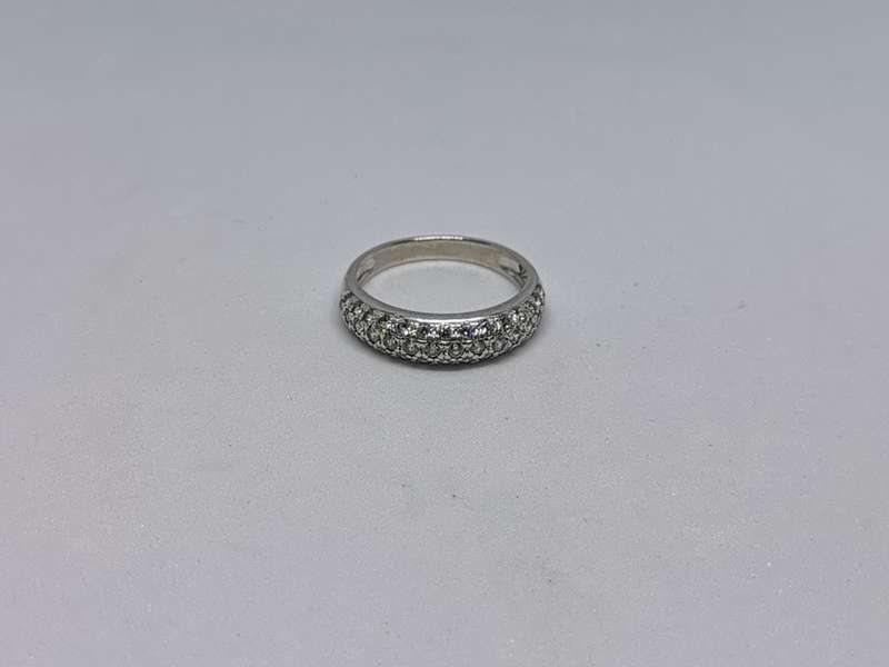 Dazzling Silver Pave Ring
