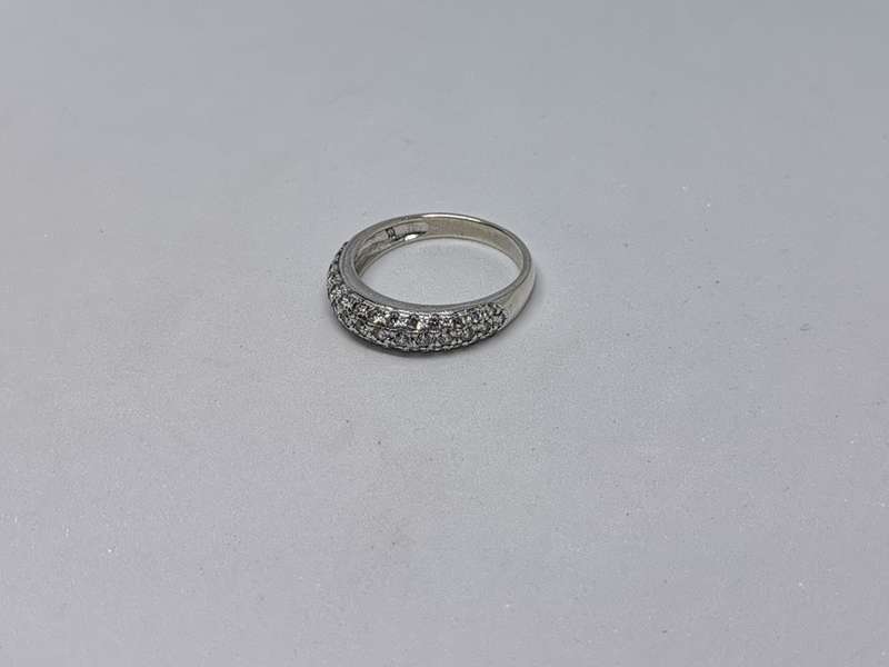 Dazzling Silver Pave Ring