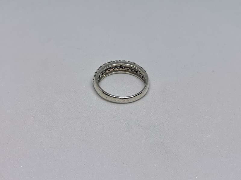 Dazzling Silver Pave Ring