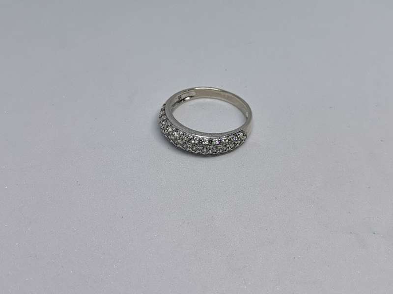 Dazzling Silver Pave Ring