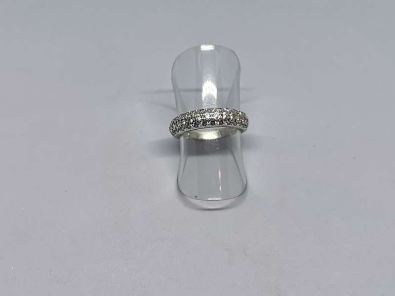 Dazzling Silver Pave Ring