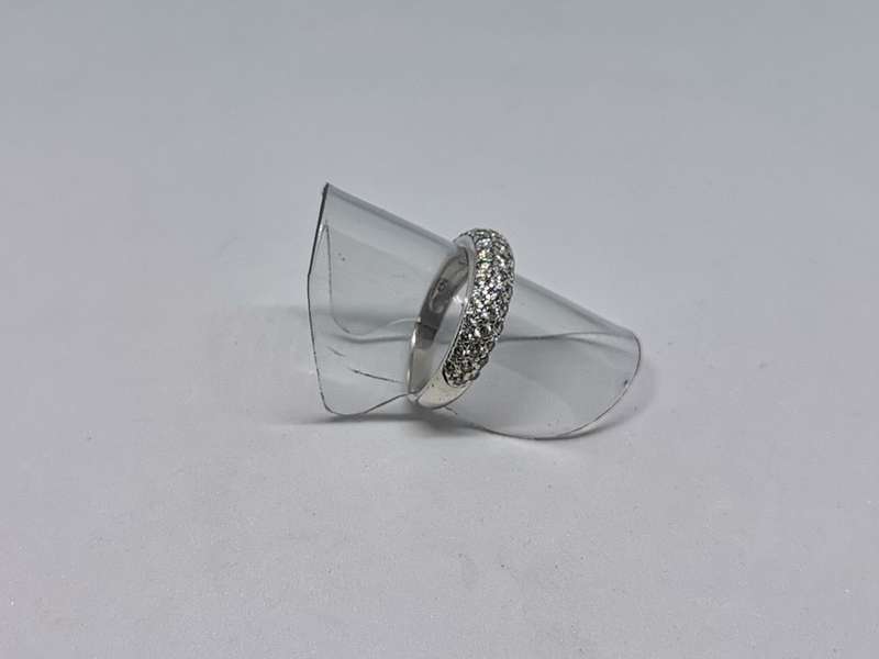 Dazzling Silver Pave Ring