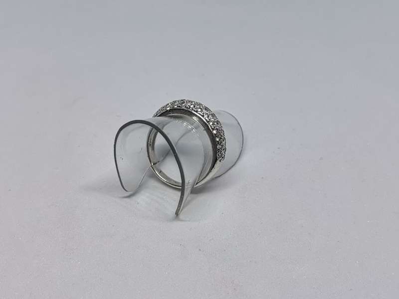 Dazzling Silver Pave Ring