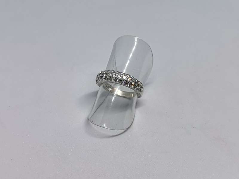 Dazzling Silver Pave Ring