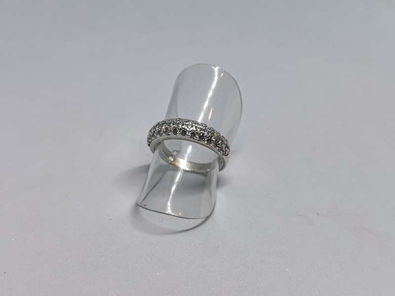 Dazzling Silver Pave Ring