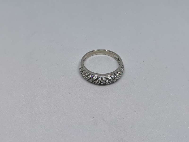 Dazzling Silver Pave Ring