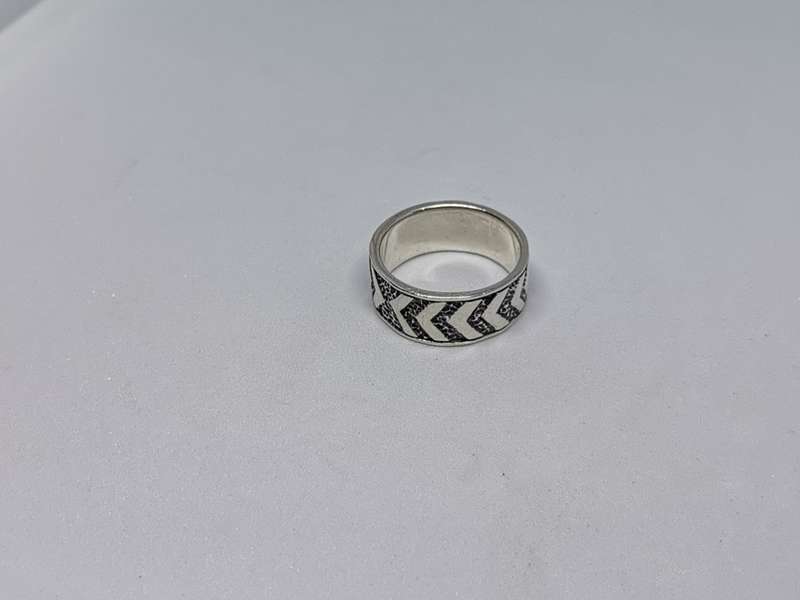 Oxidized Silver Arrow Ring