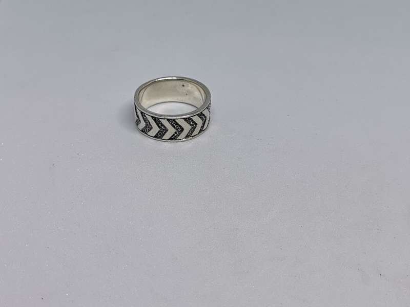 Oxidized Silver Arrow Ring