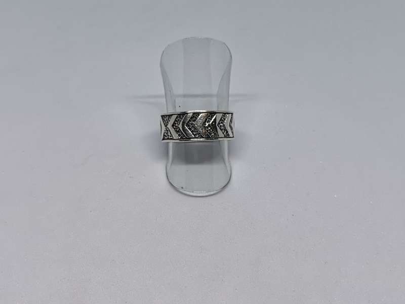 Oxidized Silver Arrow Ring