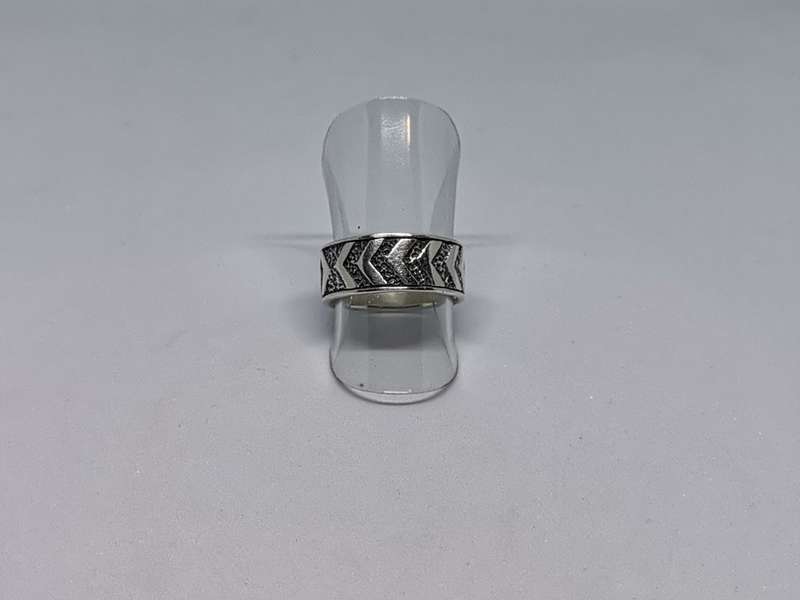 Oxidized Silver Arrow Ring