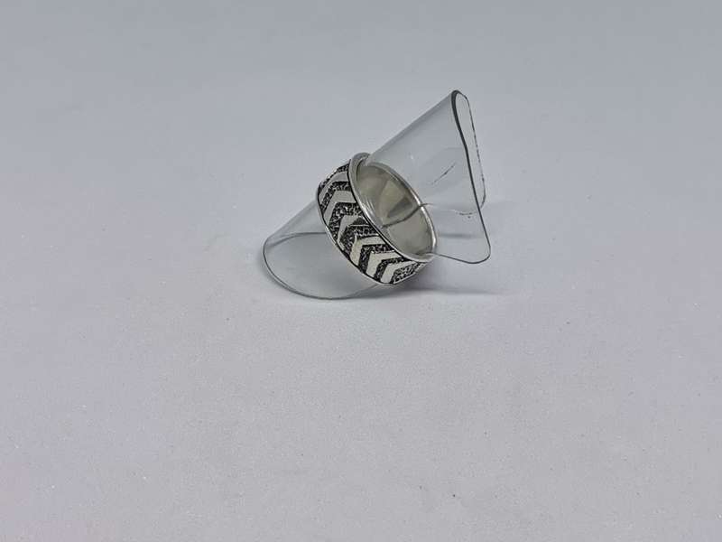 Oxidized Silver Arrow Ring