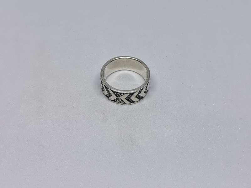 Oxidized Silver Arrow Ring