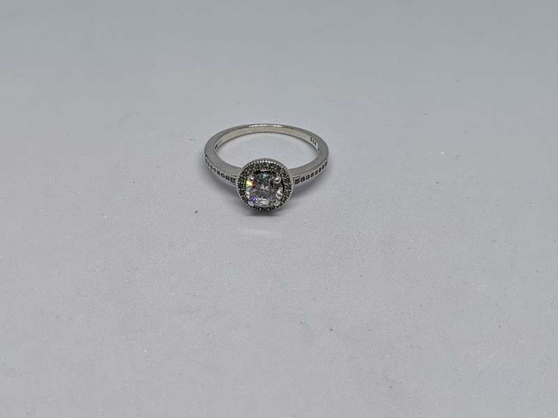 Silver Halo Ring-Raised to fit side bands