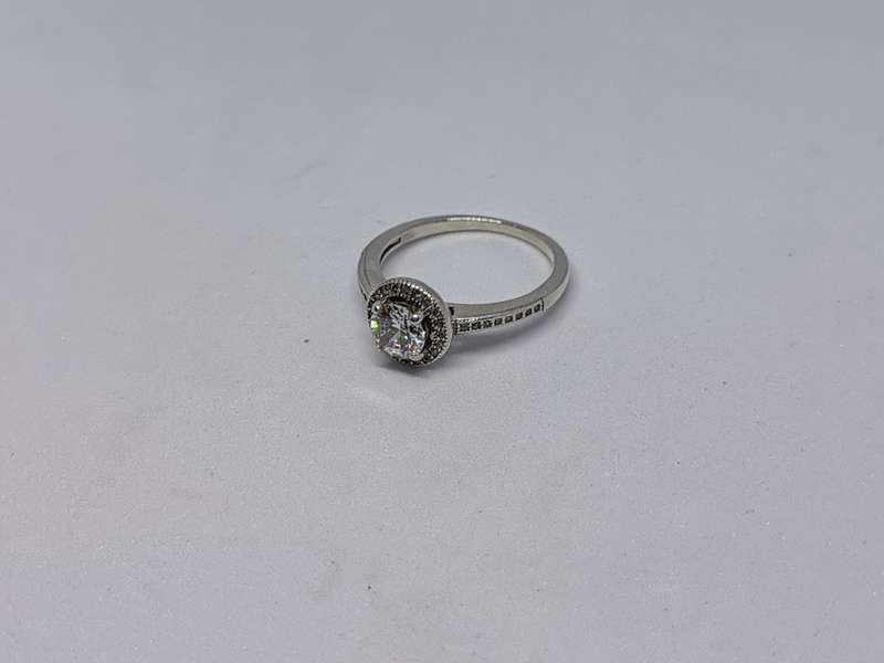 Silver Halo Ring-Raised to fit side bands