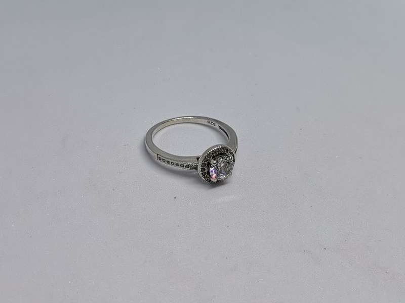 Silver Halo Ring-Raised to fit side bands
