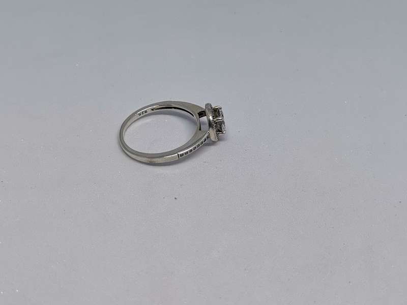 Silver Halo Ring-Raised to fit side bands
