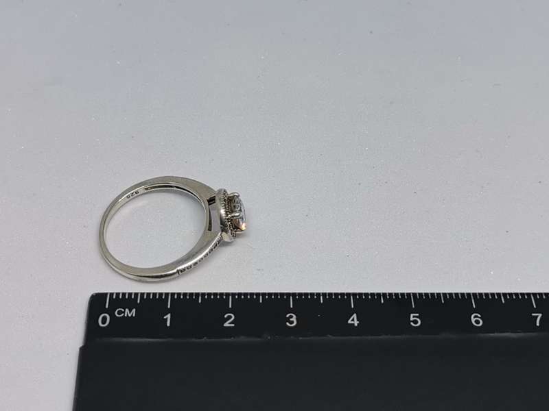 Silver Halo Ring-Raised to fit side bands