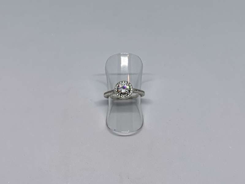 Silver Halo Ring-Raised to fit side bands