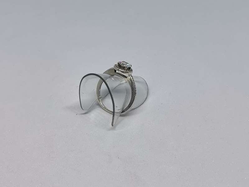 Silver Halo Ring-Raised to fit side bands