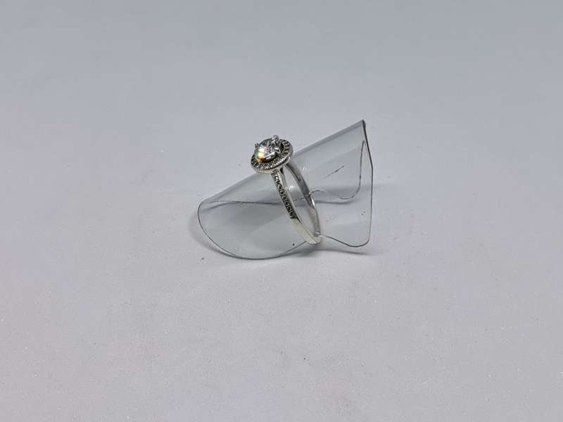 Silver Halo Ring-Raised to fit side bands
