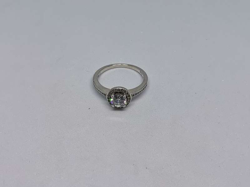 Silver Halo Ring-Raised to fit side bands