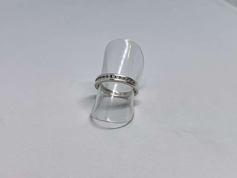 Silver Half Eternity Ring