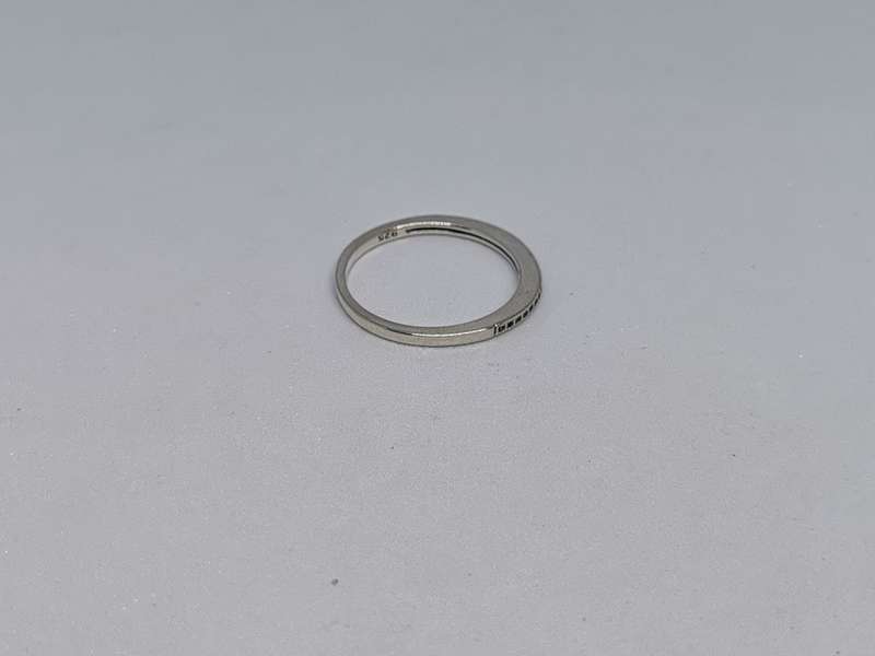 *R1 Auction* Silver Half Eternity Ring