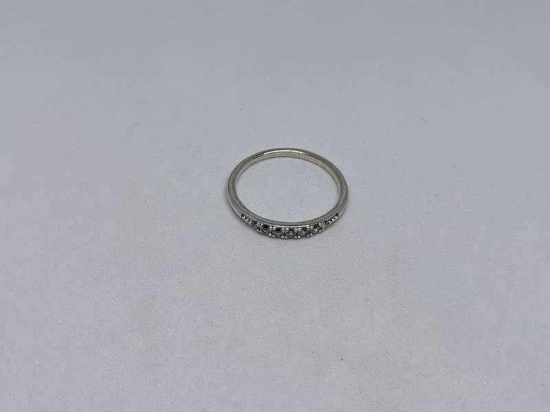 *R1 Auction* Silver Half Eternity Ring