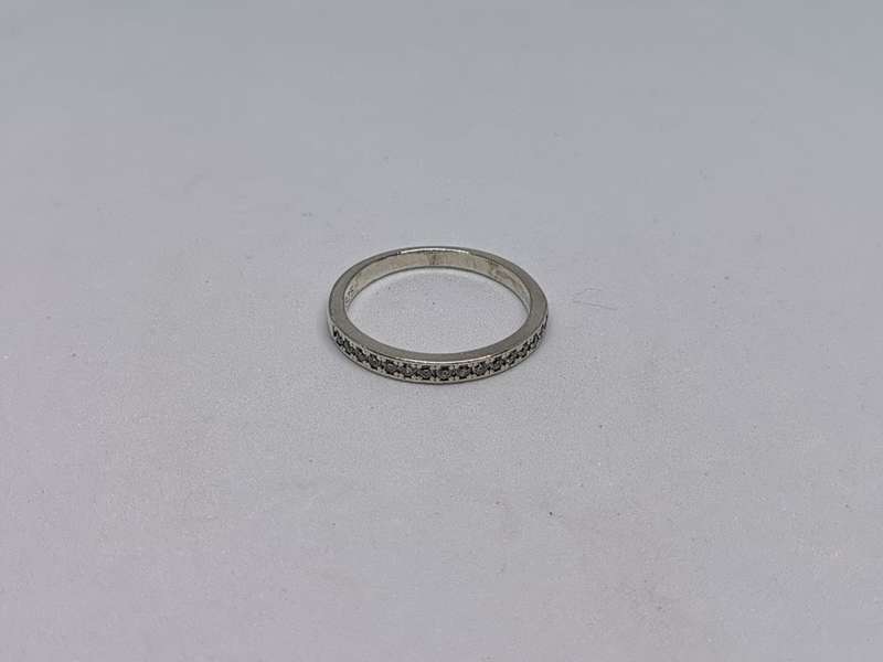 *R1 Auction* Silver Half Eternity Ring