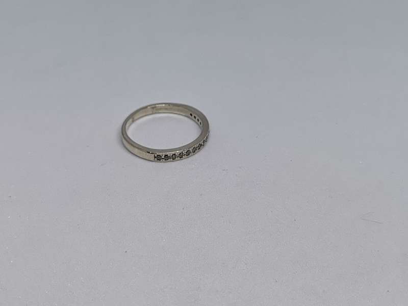 *R1 Auction* Silver Half Eternity Ring
