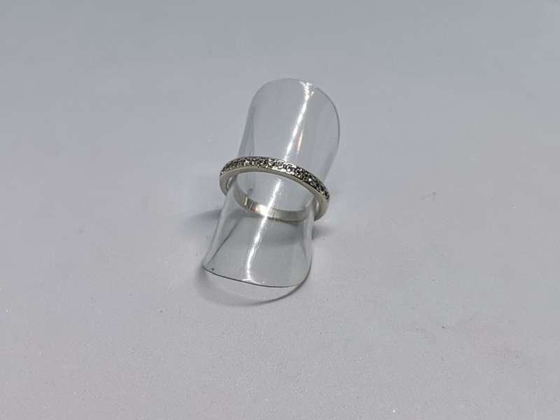 *R1 Auction* Silver Half Eternity Ring
