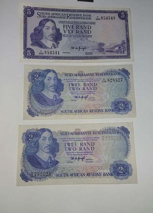 Old South African Rands and Pounds (Various notes inlcuded)