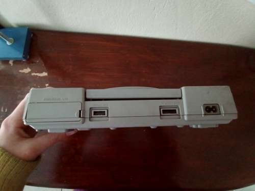 Old PS1 console with cables and 2 games(not tested)