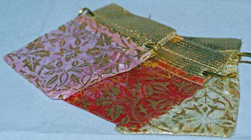 POUCHES \ SINGING BOWL CUSHIONS \ KHATA SCARVES - SATIN POUCH FOR PENDULUMS