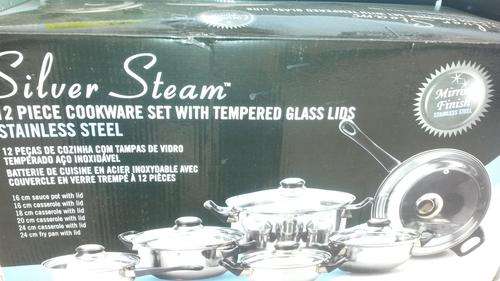 12 pcs Cookware set with tempered glassware lids