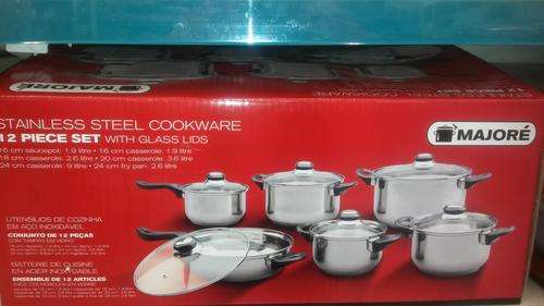 Stainless steel Cookware Set with glass lids