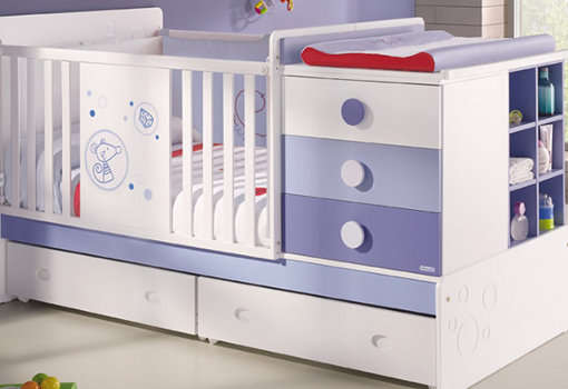 Baby Cot with storage & dress table