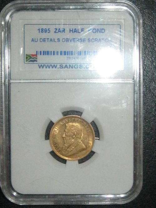 *** ZAR 1895 Half Pond - Sangs Graded AU Det.