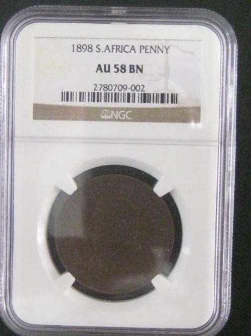 ** AU58BN 1898 PENNY NGC GRADED **