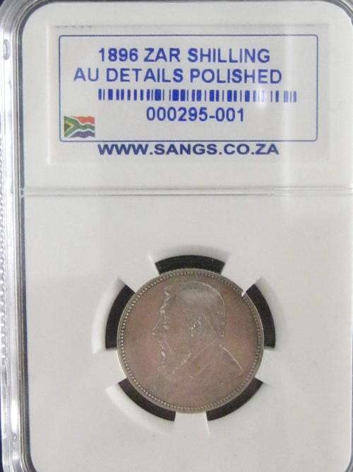 ** AU DET 1896 ONE SHILLING 1s SANGS GRADED**