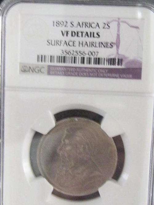 ** VF DET 1892 TWO SHILLING 2s NGC GRADED**