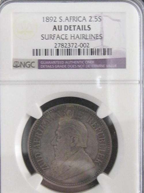 ** AU DET 1892 TWO HALF SHILLINGS 2.5s NGC GRADED**