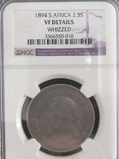 ** VF DET 1894 TWO HALF SHILLINGS 2.5s NGC GRADED**