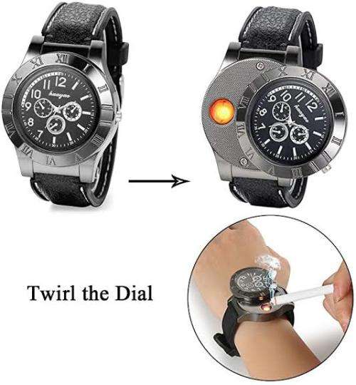 2-1 Smart Watch with Rechargeable Cigarette Lighter (PLEASE READ DESCRIPTION)