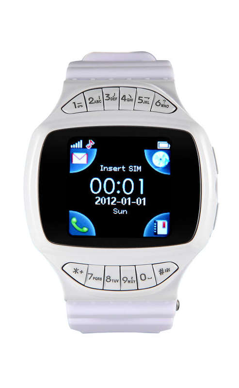 2014 WATCH CELLPHONE  UNLOCKED SIM SD Slot FM MP3 Bluetooth GPRS (WHITE)