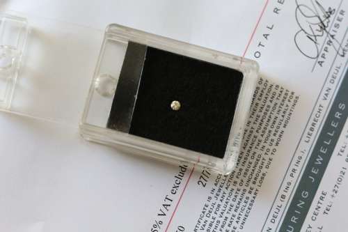 Round Brilliant Cut 0.144 ct Diamond [Certified]