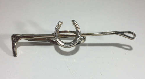 Equestrian-themed money/tie clip