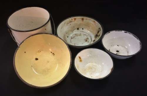 Lot of Vintage Enamel Bowls