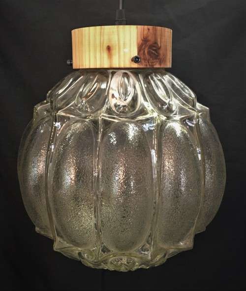 Pair of Large Glass Pendants